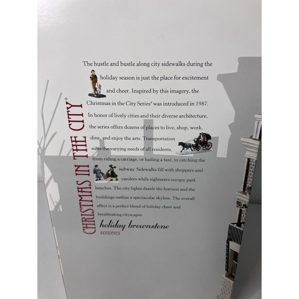 2016 Department 56 Christmas In The City Holiday Brownstone Lighted 4050913 - Picture 6 of 13